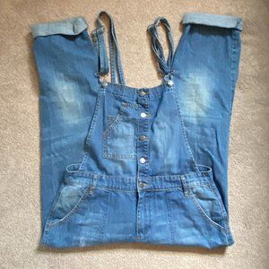 distressed overalls